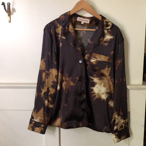 🔥 Who by fire 🔥 ALEXA CHUNG satin pajama suit! Sz M 6/8 US- 10 UK - Picture 3 of 6